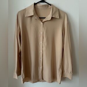 Beige Button-up Shirt taille S/M